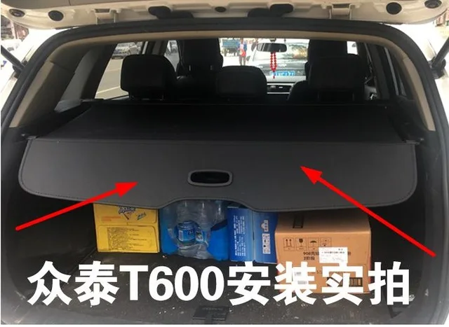 Аксессуары для ZOTYE T600-- карго Глухая крышка посылки полка тенты багажная сумка экран Выдвижная крышка ботинка - Цвет: 20014-2015