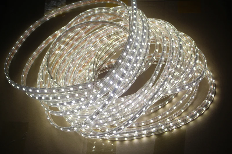 Водонепроницаемая гибкая светодиодная лента SMD 5050 220 В 5 м 10 15 20 25 60 светодиодов/м