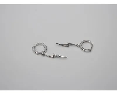 1 pair silver 8.5mm 925 стерлингового серебра серьги модная индивидуальность Циркон lightning серьги в виде капель с коротким рукавом сережки дикие женские серебряные серьги ювелирные изделия - Окраска металла: 1 pair silver 8.5mm