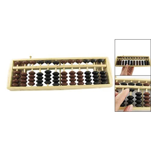 

SOSW-Brown Black Bead School Calculation Japanese Soroban Wood Abacus Gift