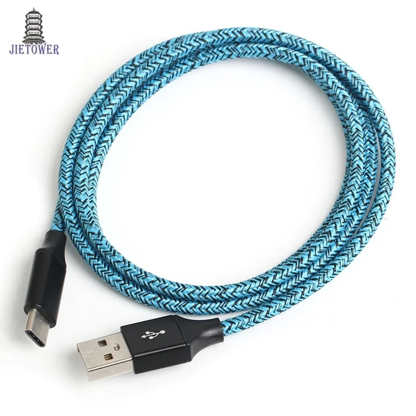 100 шт./лот тканевый нейлоновый Плетеный Micro USB кабель v8 для Samsung 8pin iphone typeC usb c