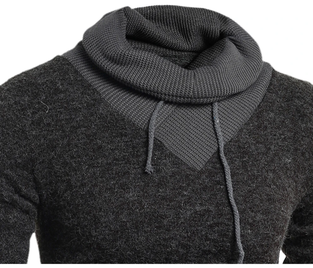 Hoodies Men Fashion Winter Coats Long Sleeve Hoodie Men's Outer Wear Casual Slim Sweatshirts Turtleneck H7754 | Мужская одежда