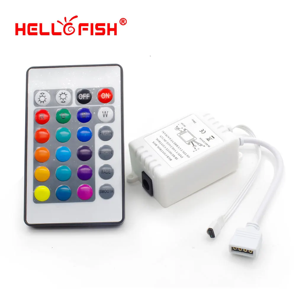 

Hello Fish Dream color LED strip controller, 24 keys IR Remote Controller for RGB strip