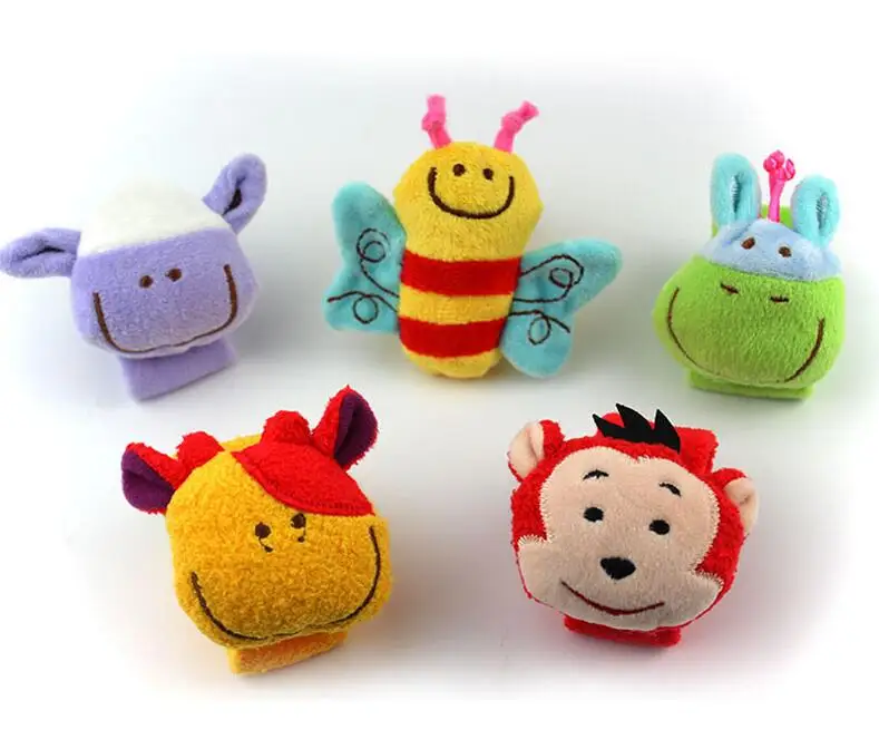 Плюшевые погремушки с ремешком на запястье для детей мягкие плюшевые
