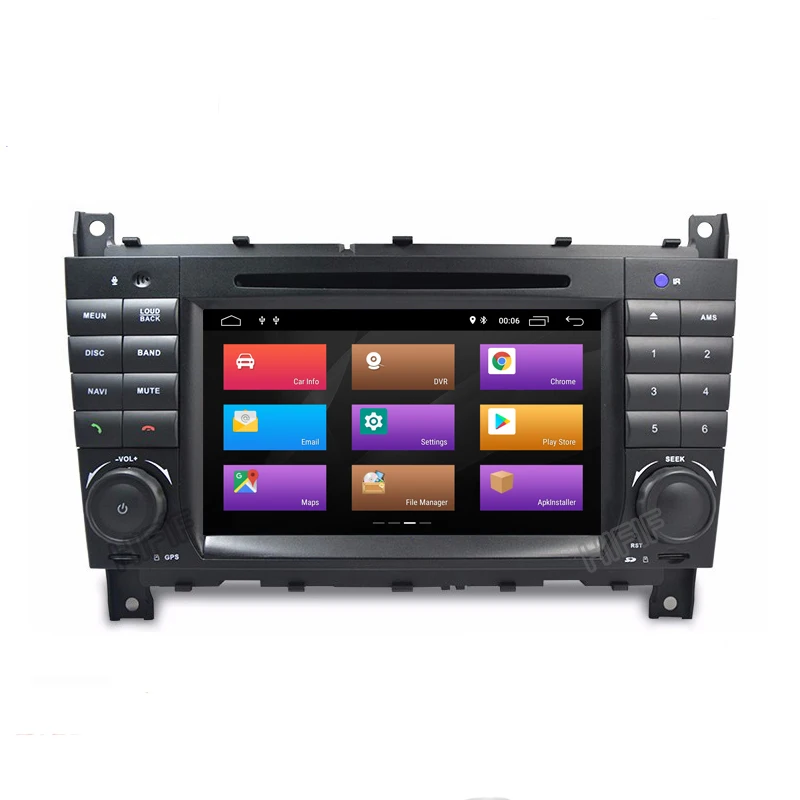 Автомобильный DVD плеер PX5 Восьмиядерный процессор 7 дюймов 1024x600 Android 10 для Mercedes/Benz C