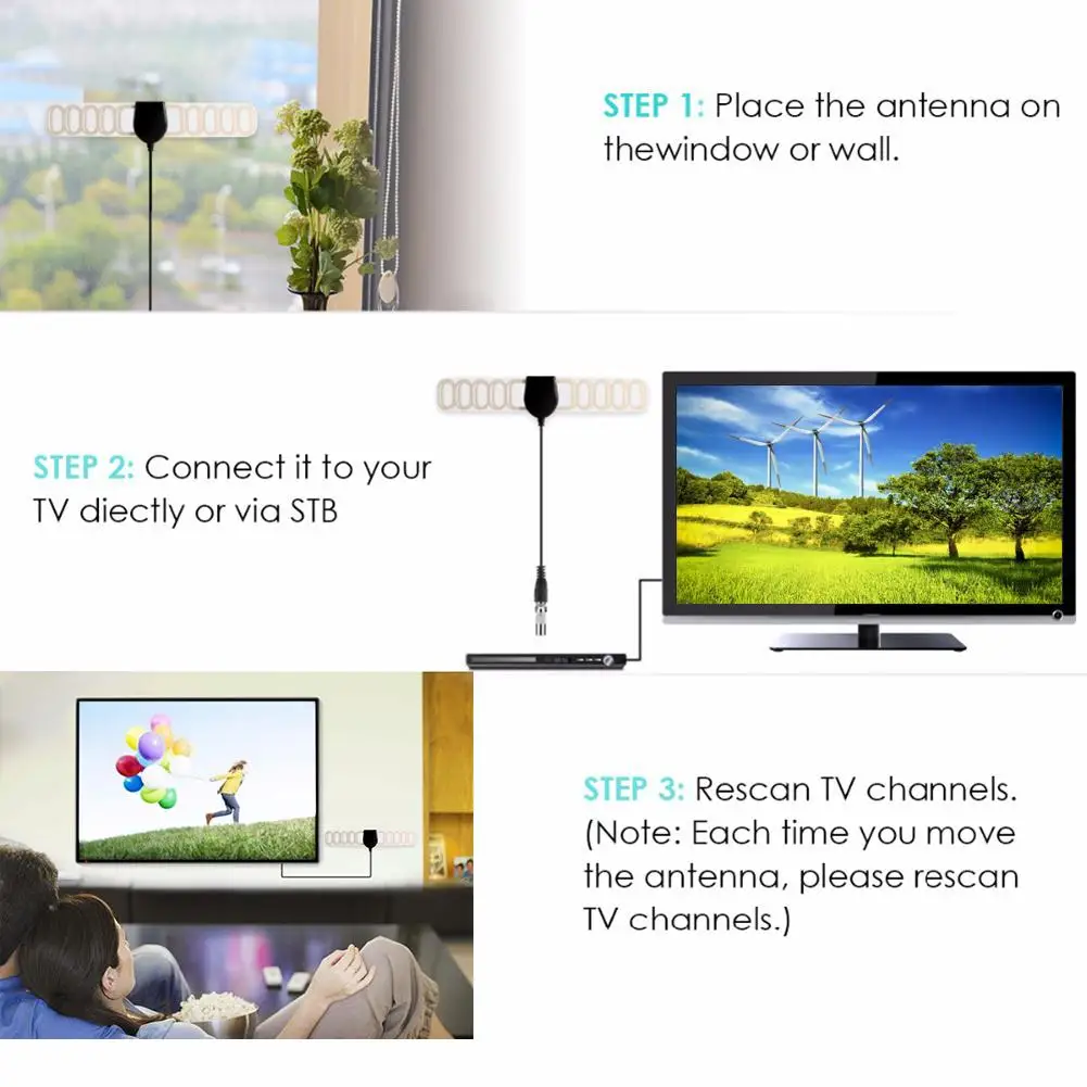 Автомобильная антенна DVB-T стандартная с коэффициентом усиления 20 дБ цифровая