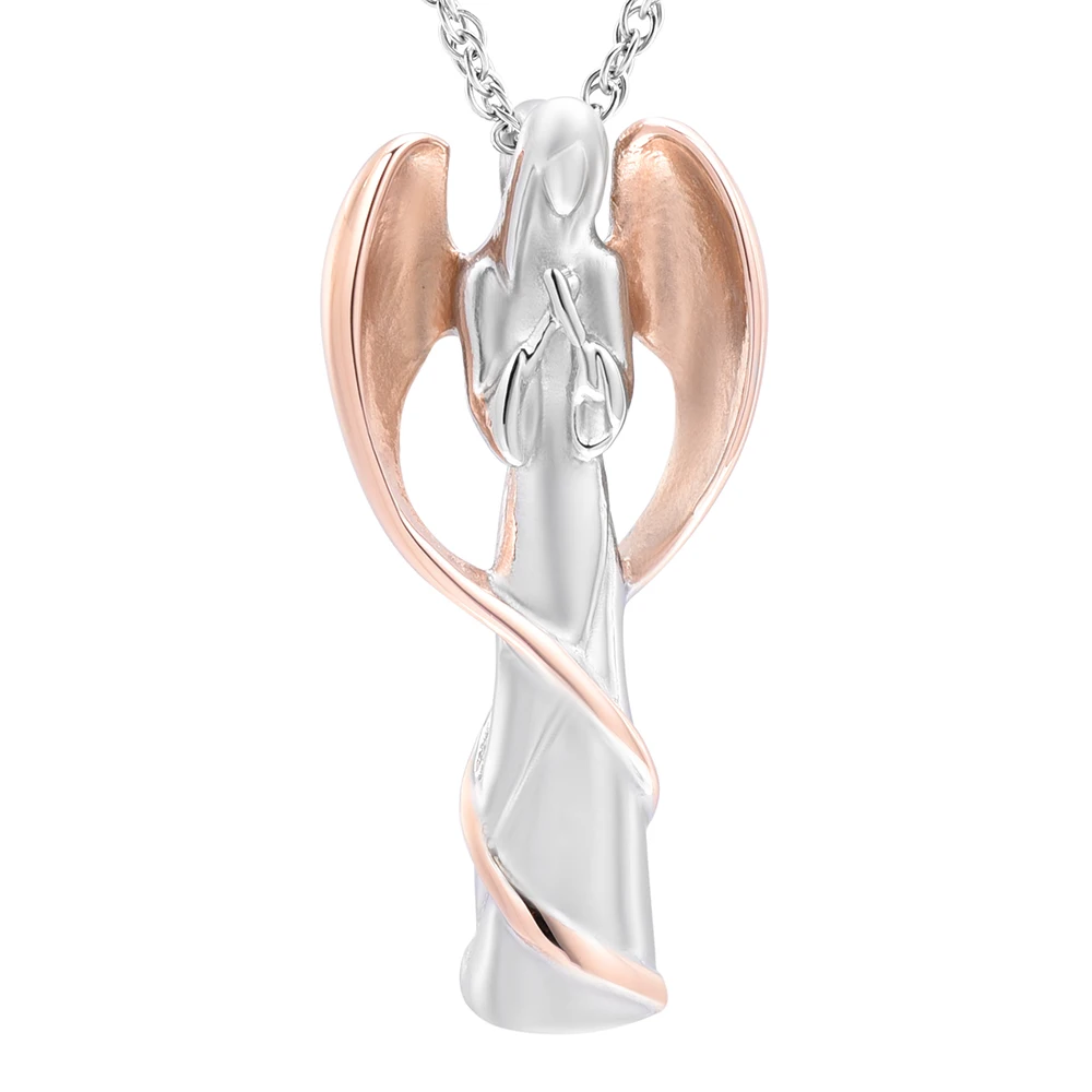 Сказочное украшение Angel Wing Bless ожерелье для кремации из нержавеющей стали