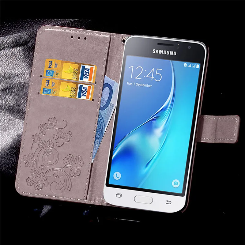 Чехол для Samsung Galaxy J1 2016 мягкий силиконовый и Роскошный кожаный флип чехол J 1 6 Mini