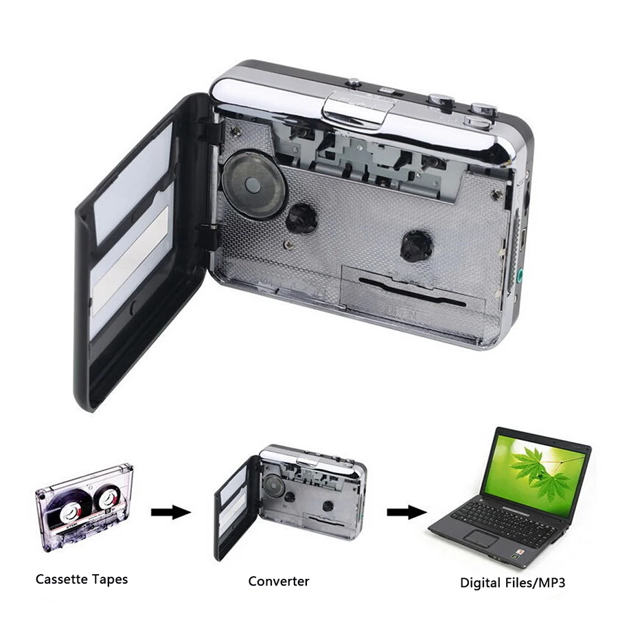 Портативный аудиопроигрыватель USB Walkman кассета с MP3 плеером записывающее