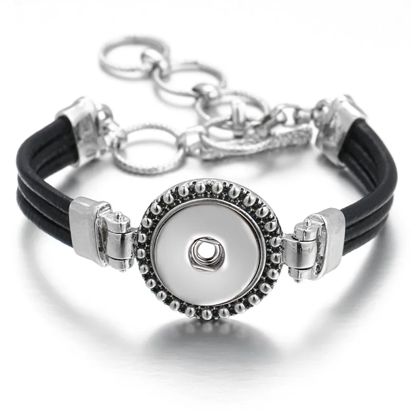 Trendy Snap Belt Bracelet&Bangles Charms Metal Bracelets For Women Fit 18mm DIY Partnerbeads Button Jewelry Bangle|Браслеты с