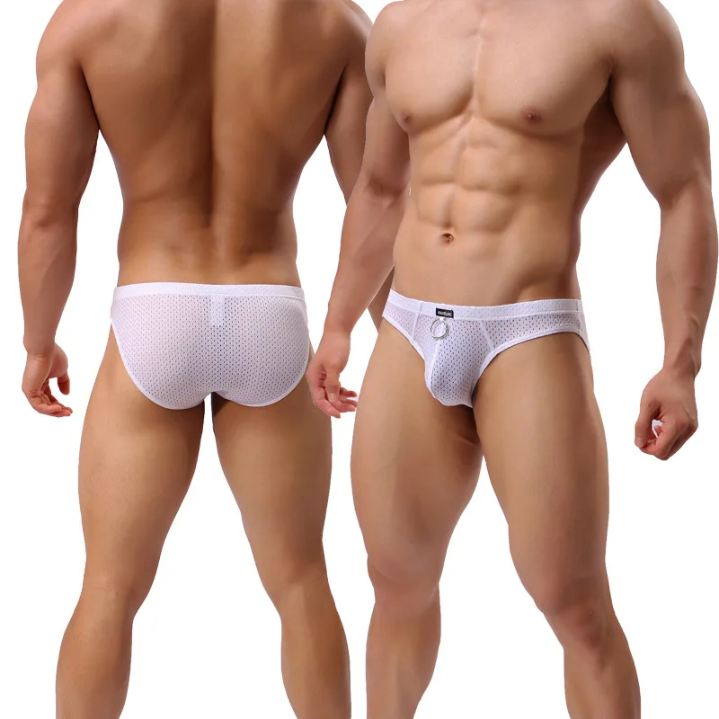 3 шт. Новые Модные прозрачные трусы с буквенным принтом дышащее Сетчатое Мужское