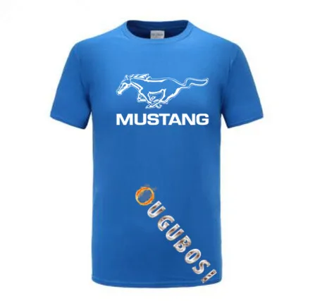 Футболка Мужская/женская с коротким рукавом модная тенниска FORD mustang однотонная