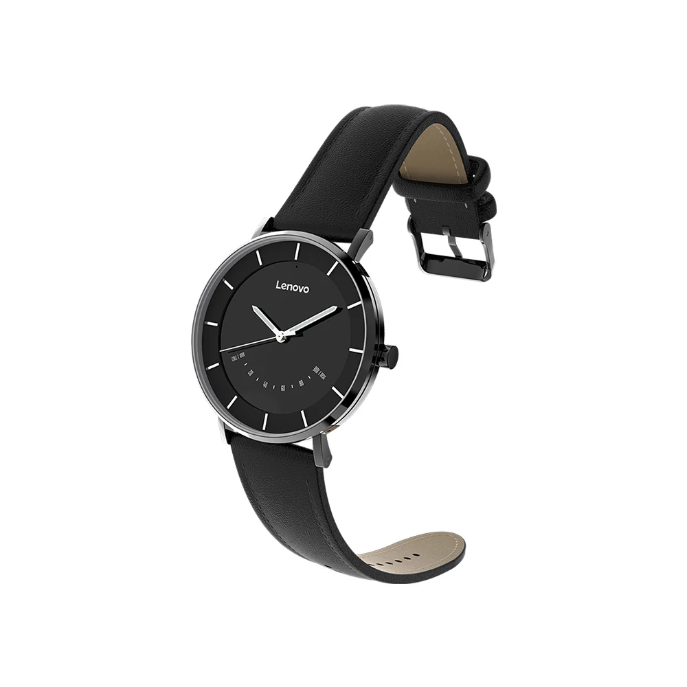 black Lenovo Watch S Модные кварцевые умные часы фитнес-трекер интеллектуальное напоминание 50 м водонепроницаемый длинный аккумулятор бизнес досуг - Цвет: black