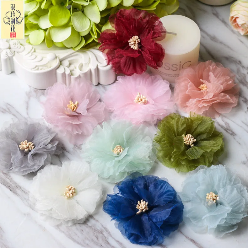 Новый корейский ультра волокна шифон цветок Diy одежды парикмахерские цветочные
