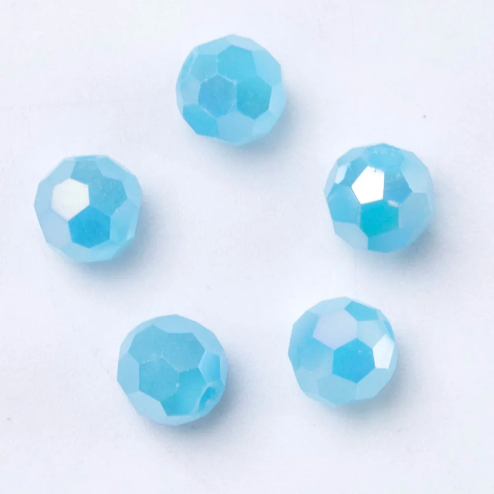 Австрийские Круглые граненые хрустальные бусины 8 мм для изготовления ювелирных