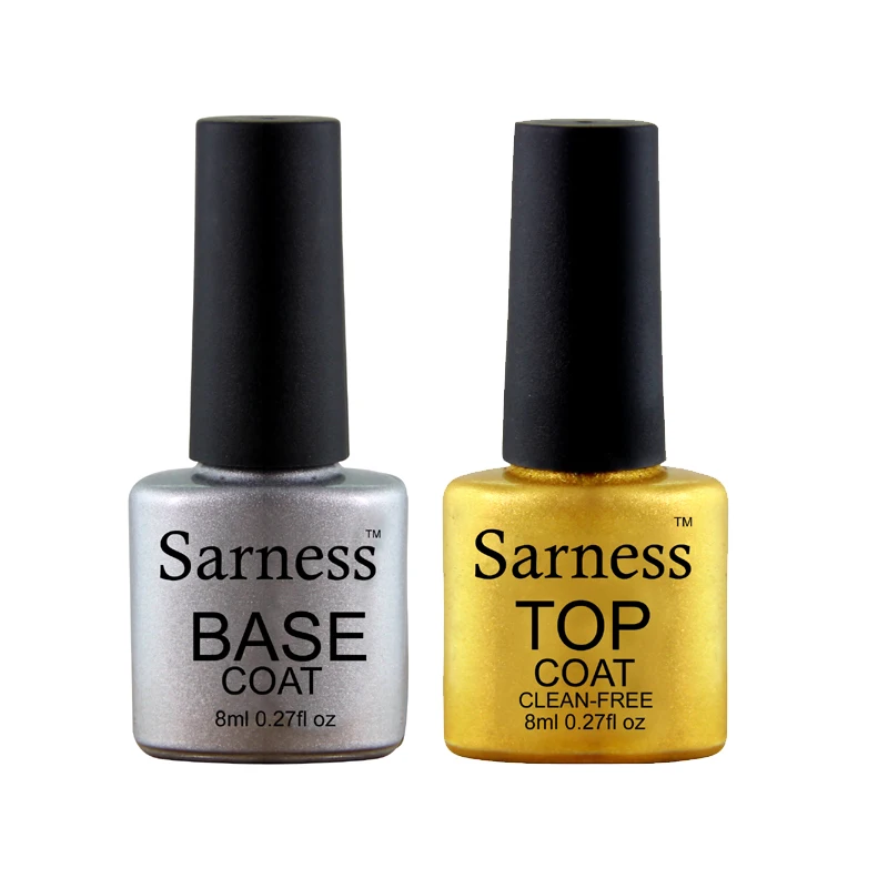 top and base coat Sarness Базовое покрытие гель верхнее покрытие цветной гель лак для ногтей прозрачный цветной Топ гель Vernis Полупостоянный УФ Блеск грунтовка для ногтей - Цвет: top and base coat