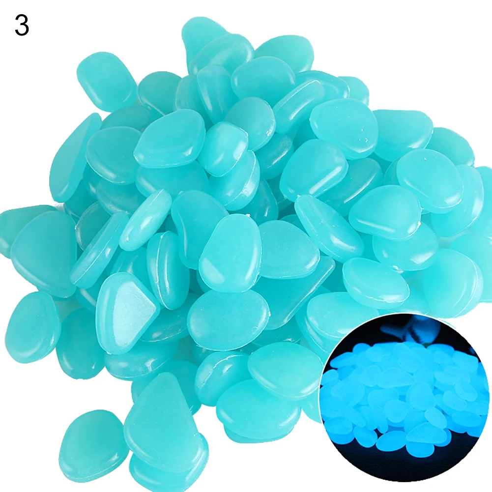 Light Blue 10 шт. цветной светящийся искусственный камень аквариумный аквариум бонсай флуоресцентный Декор аквариумные аксессуары садовый декор - Цвет: Light Blue