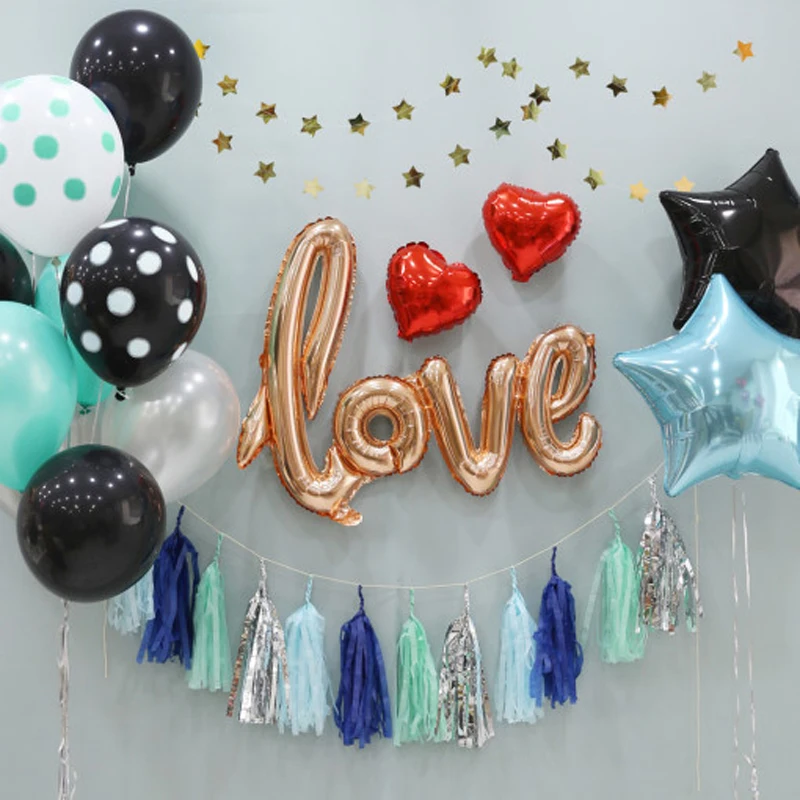 

1set 60pcs blue paper tassel garland For birthday party Decoration baby shower wedding DIY Hanging Decor Suppliers Paper Banner