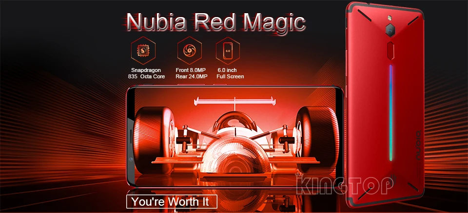 zte Nubia красный магический игровой мобильный телефон " Octa Core 6/8 GB/64 Гб 128 ГБ Полный Экран отпечатков пальцев Android 8,1 4G LTE смартфон