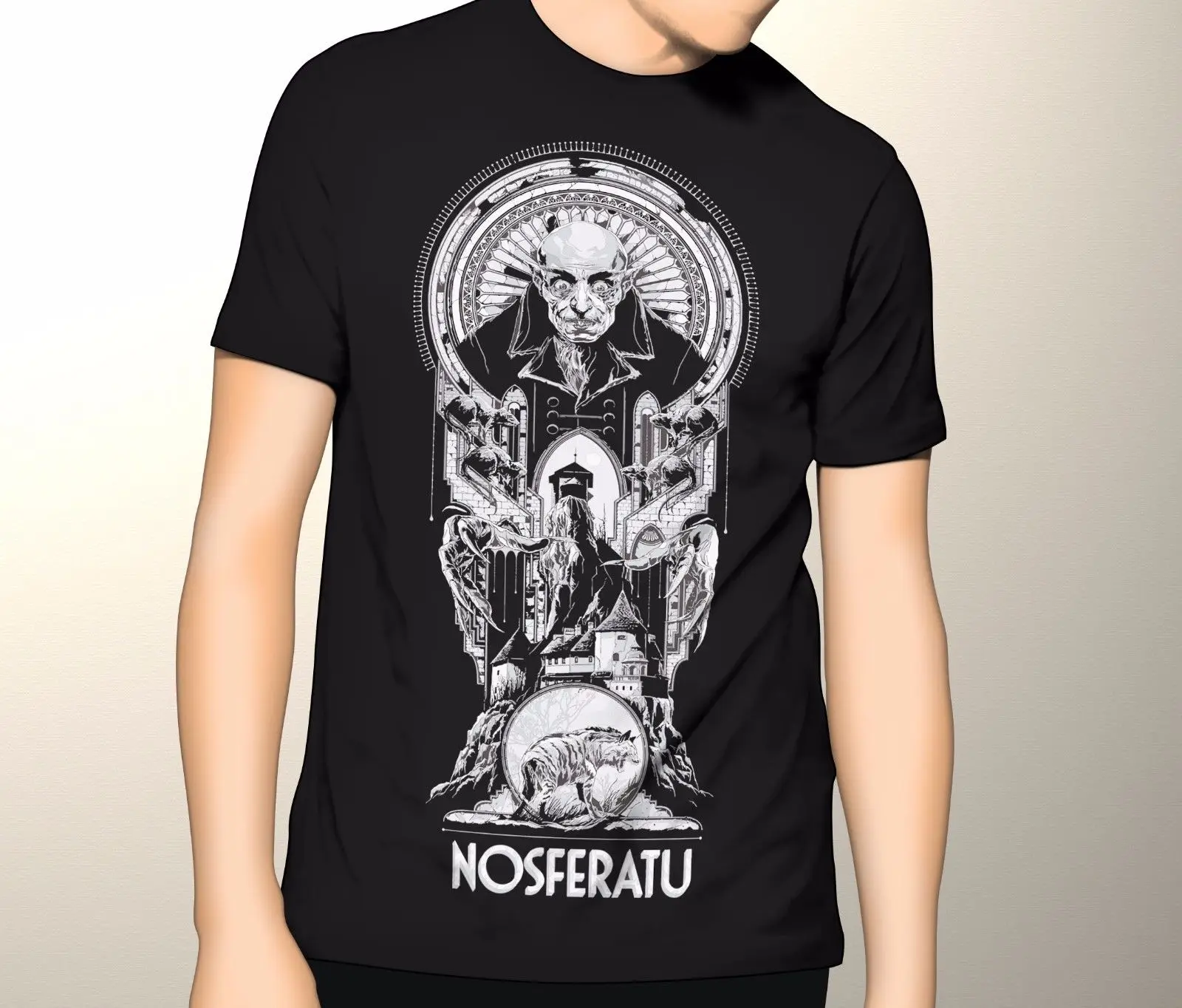 Новая футболка Nosferatu Классическая с изображением фильма ужасов для взрослых