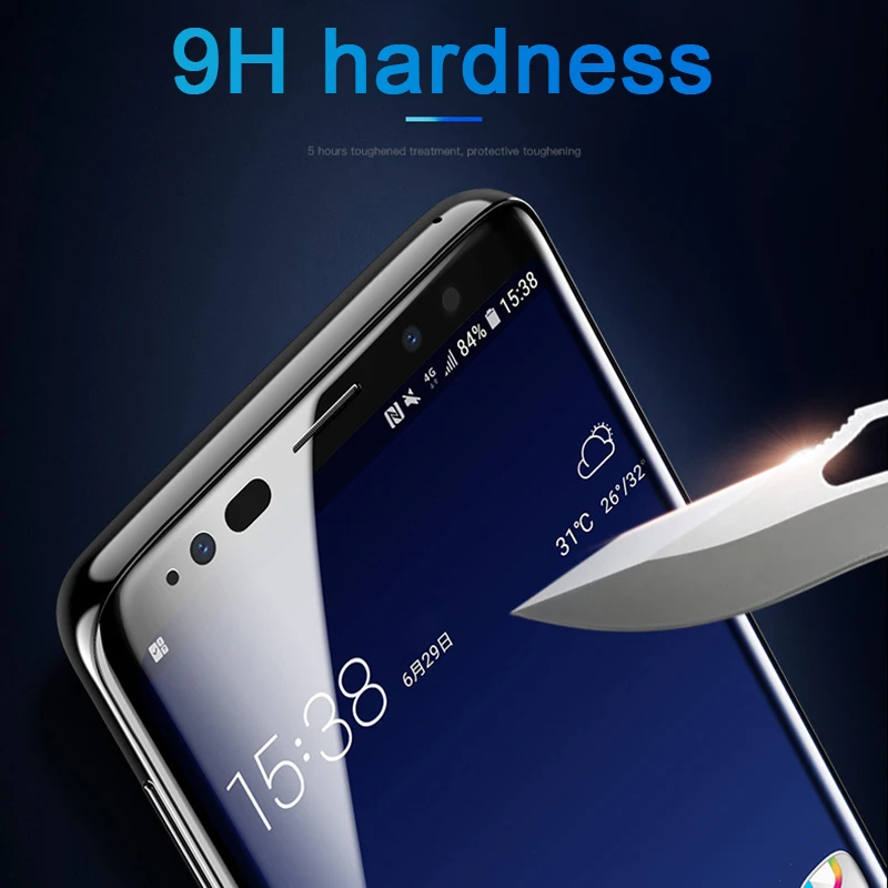 3D изогнутое закаленное стекло для samsung Galaxy S9 Plus Защитная пленка экрана полное