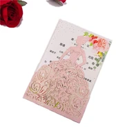 10pcs gold silver rose gold pink glitter paper princess laser cut wedding invitation cards 4 girls birthday brides quinceanera