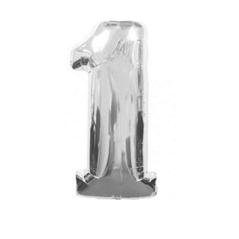 16 дюймов цвета: золотистый серебристый номер Фольга Воздушные шары цифра