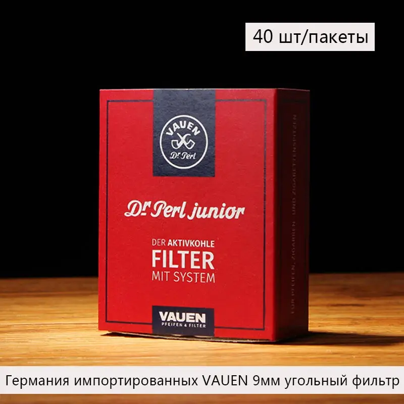 VAUEN 40 шт./упак. 9 мм Активировать угольный фильтр для палисандр и Briarwood курительная