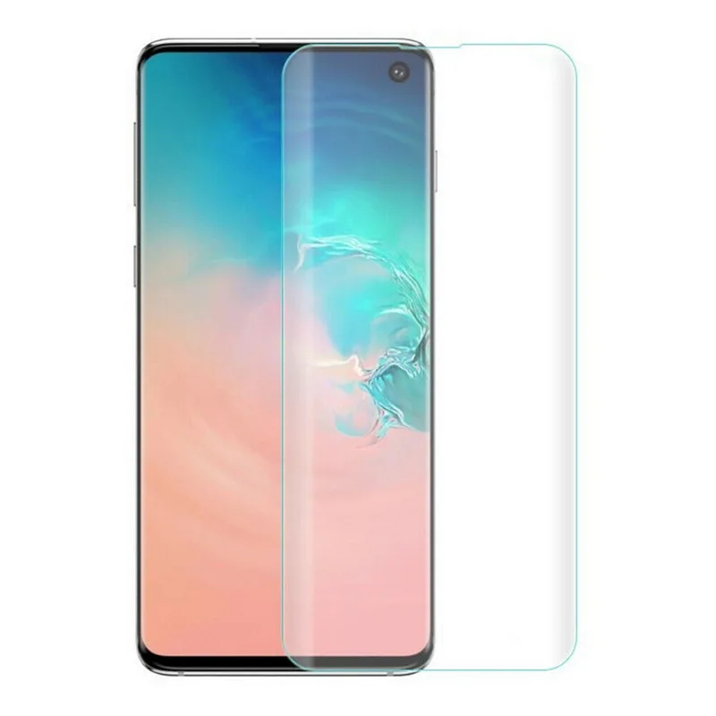 6D Full Coverage Glue UV Tempered Glass Screen Protector Flim Phone Case For Samsung Note 10 8 9 Pro S10 Plus S10e S9 S8 Shell