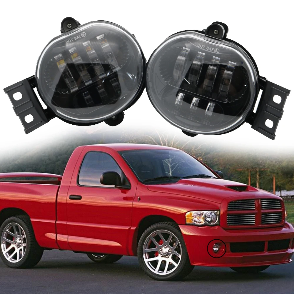 2 шт. Dodge Ram 63 Вт Автомобильные светодиодные противотуманные фары высокой яркости