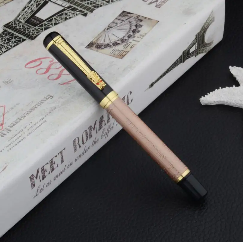 Hot Selling Brand Dragon Crystal Fountain Pen Luxury Business Men Metal Ink Luoshi 598 Buy 2 Pens Send Gift | Канцтовары для офиса