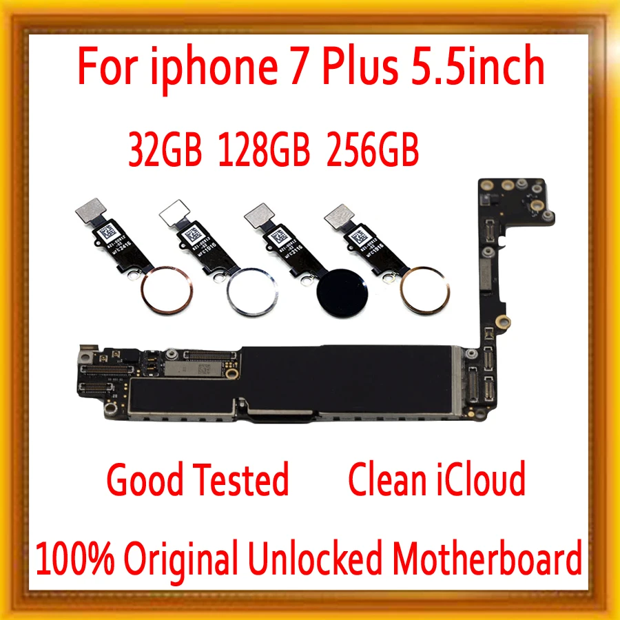 32 ГБ/128 ГБ/256 ГБ для Apple iphone 7 Plus материнская плата, разблокирован для iphone 7P логические платы с сенсорным ID/без Touch ID