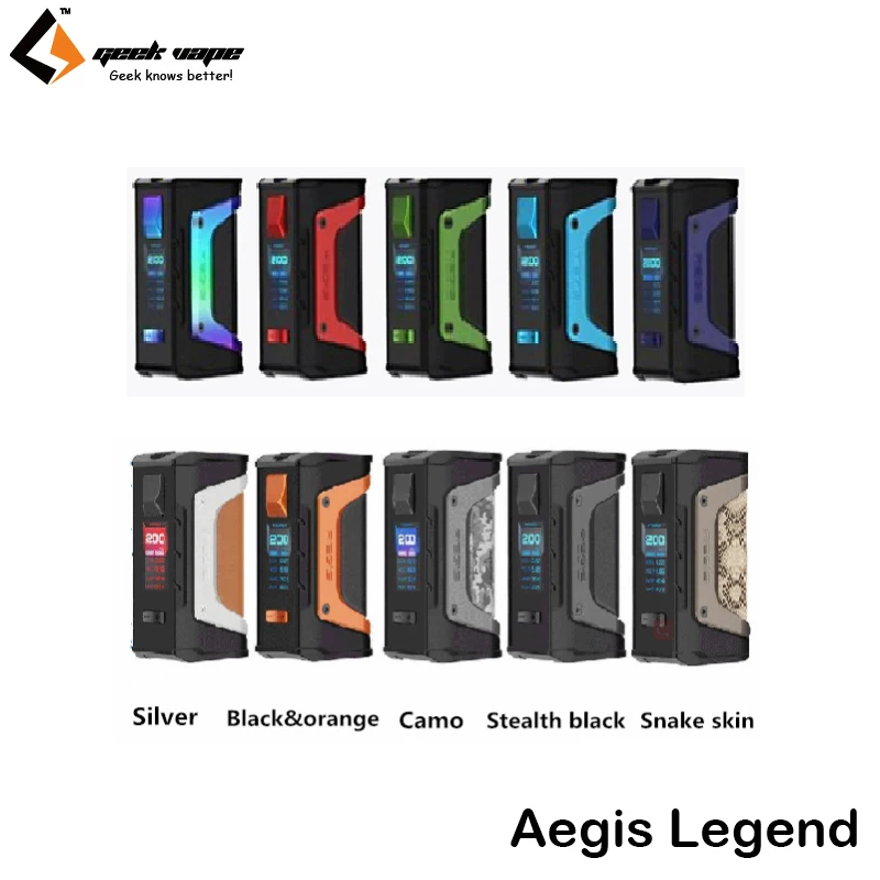 Оригинальный мод Geekvape Aegis Legend 200 Вт TC бокс вейп с поддержкой Aero Mesh бак sub ohm для
