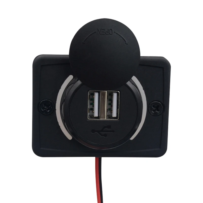 

Auto Dual USB Chargers Cradles Campers Caravan Splitter 12-24V 3.1A Port Plug