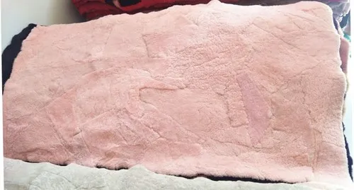 pink Натуральный стриженый овечий мех одеяла чистая шерсть стрижка овец сшивание матрас сшивание ковровая одежда - Цвет: pink