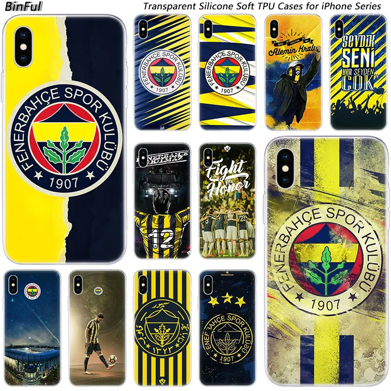 Горячий Fenerbahce мягкий силиконовый модный прозрачный чехол для Apple iPhone 11 Pro XS MAX XR X 7 8 Plus 6 6s Plus 5 5C 5S SE чехол
