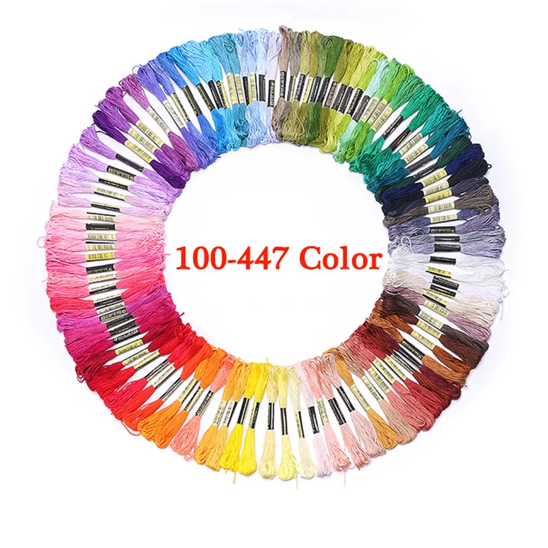 100/150/250/447 Color Anchor Thread Similar DMC Cotton Embroidery Thread Floss Kit DIY Sewing Skeins Craft Home Sewing