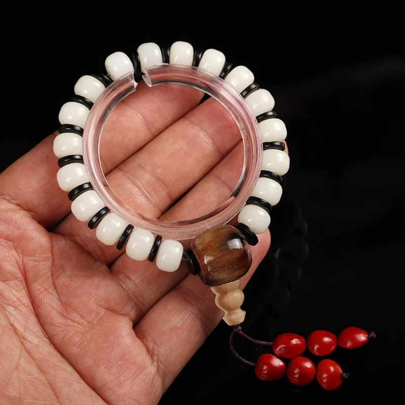 Белые браслеты из плодовых косточек Bodhi ожерелье с подвеской в виде гайки Tagua