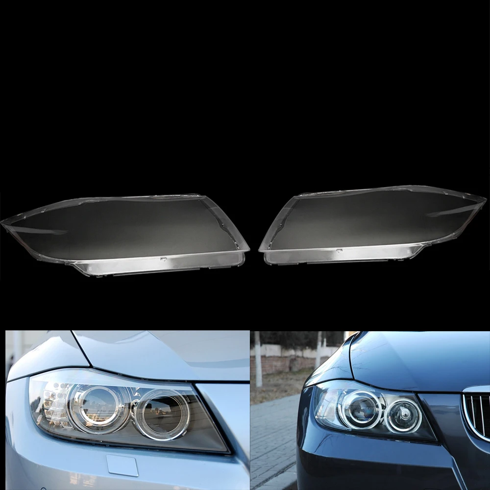 Пара крышек для автомобильных фар крышка объектива фары подходит BMW E90 2005-2012 Xenon HID
