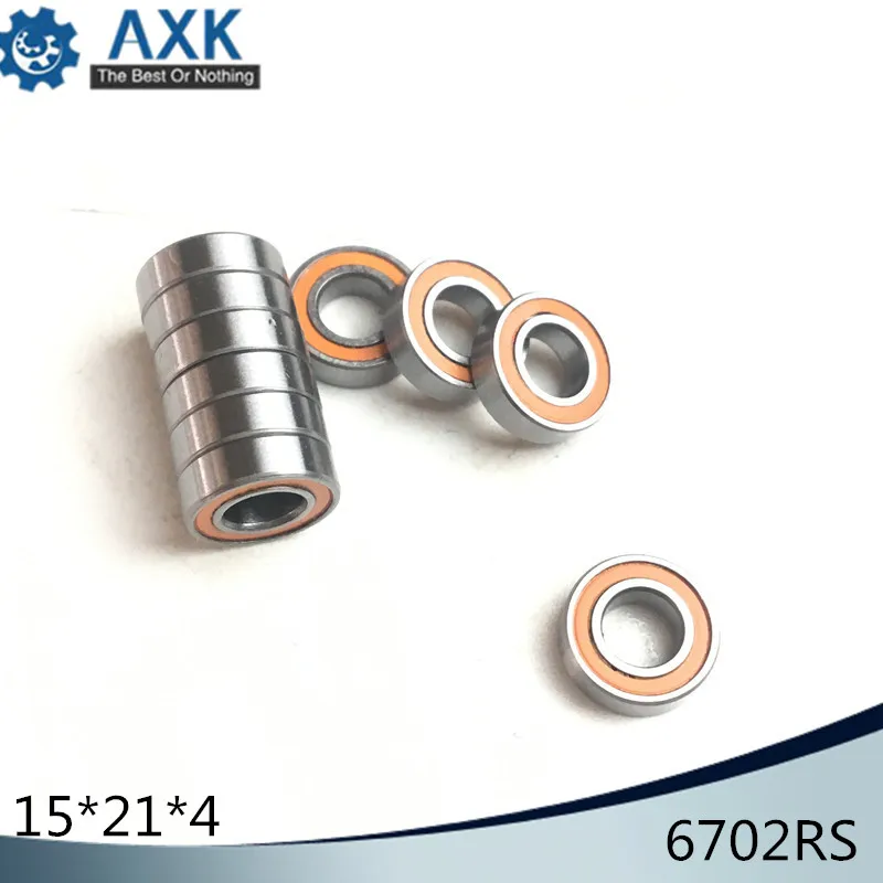 6702RS подшипник ABEC 3 (10 шт.) 15*21*4 мм тонкий срез 6702 2RS упорные шариковые подшипники 61702