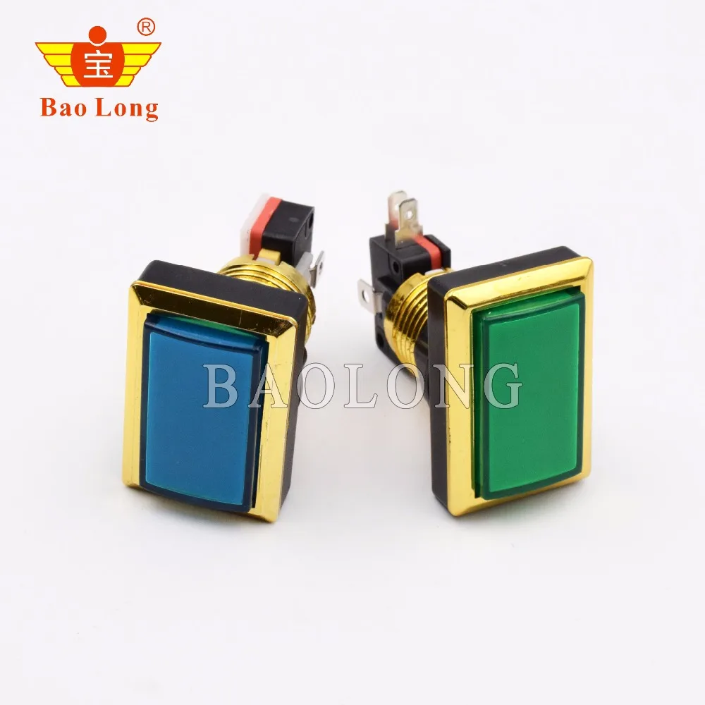 Позолоченная прямоугольная пусковая кнопка start stop переключатель светодиодные