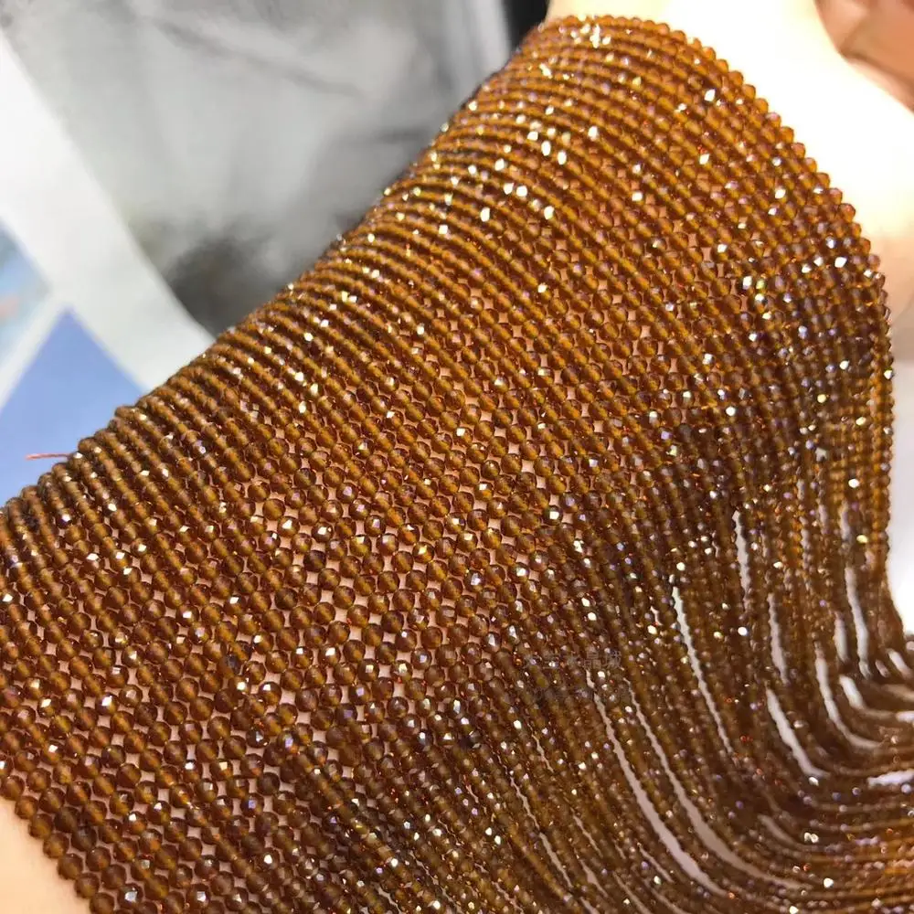 

Бусины россыпью, коричневый шпинель, 2 мм, граненые, натуральные, 14 дюймов, для изготовления ювелирных изделий, ожерелья, синяя Радуга, FPPJ, опт...