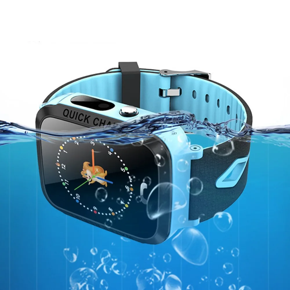 Детские Водонепроницаемый IP67 анти потерянный часы Фитнес трекер с сим карты SOS gps