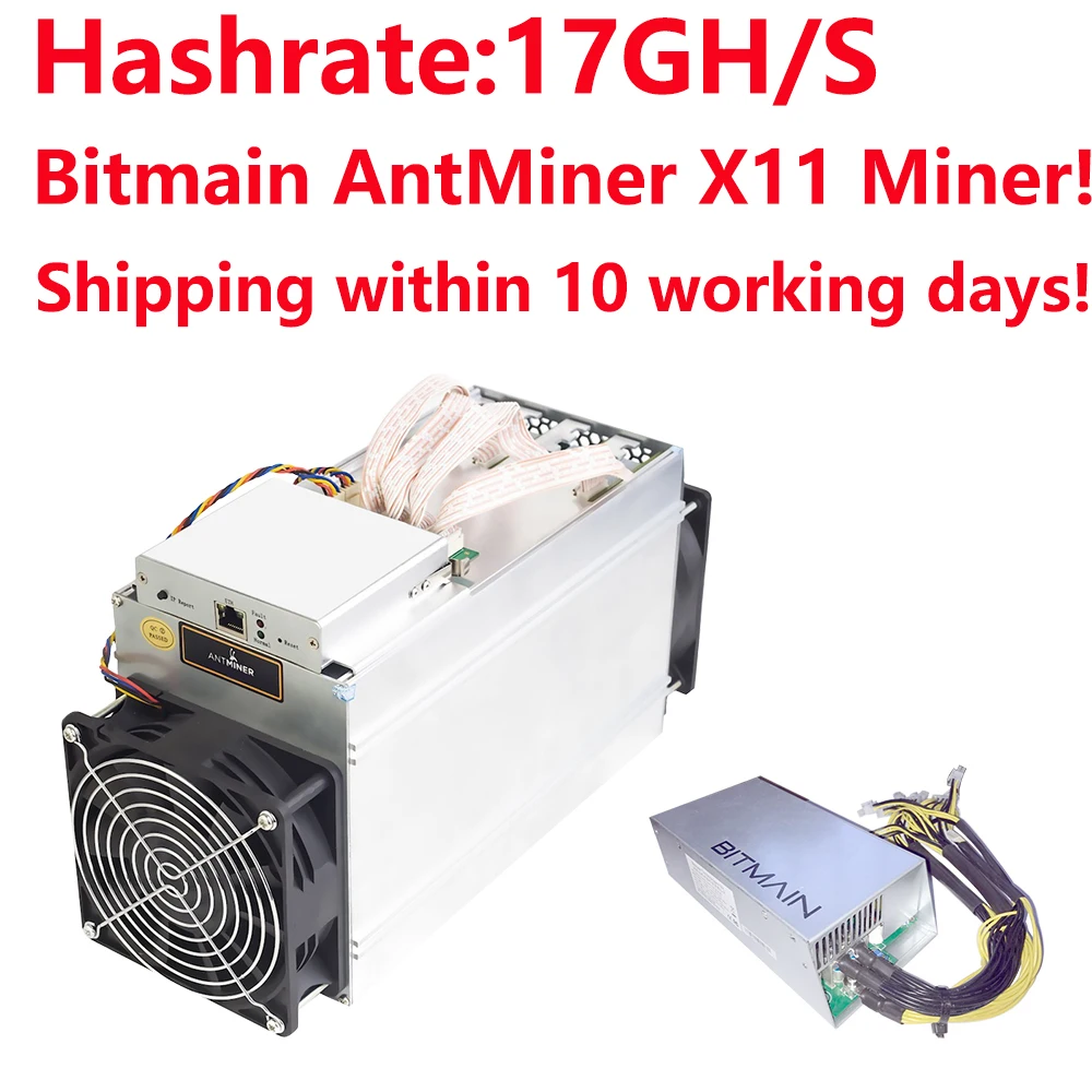 В наличии! Bitmain ANTMINER D3 с APW7 Питание 17GH/s DASHCOIN X11 Шахтер Быстрая
