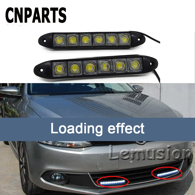 CNPARTS Автомобильная Гибкая полоса DRL передсветильник 6 светодиодов светильник