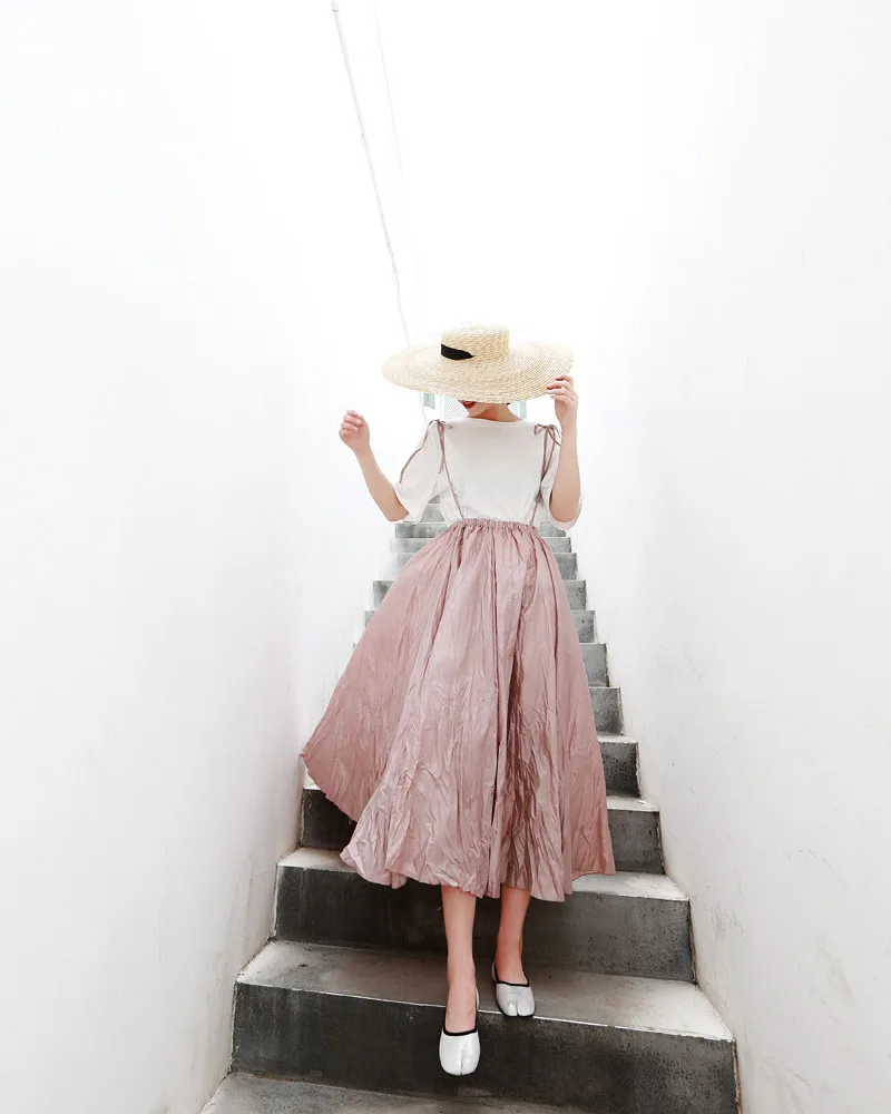 Новая летняя хлопковая Футболка с круглым вырезом и длиной до колена эластичной