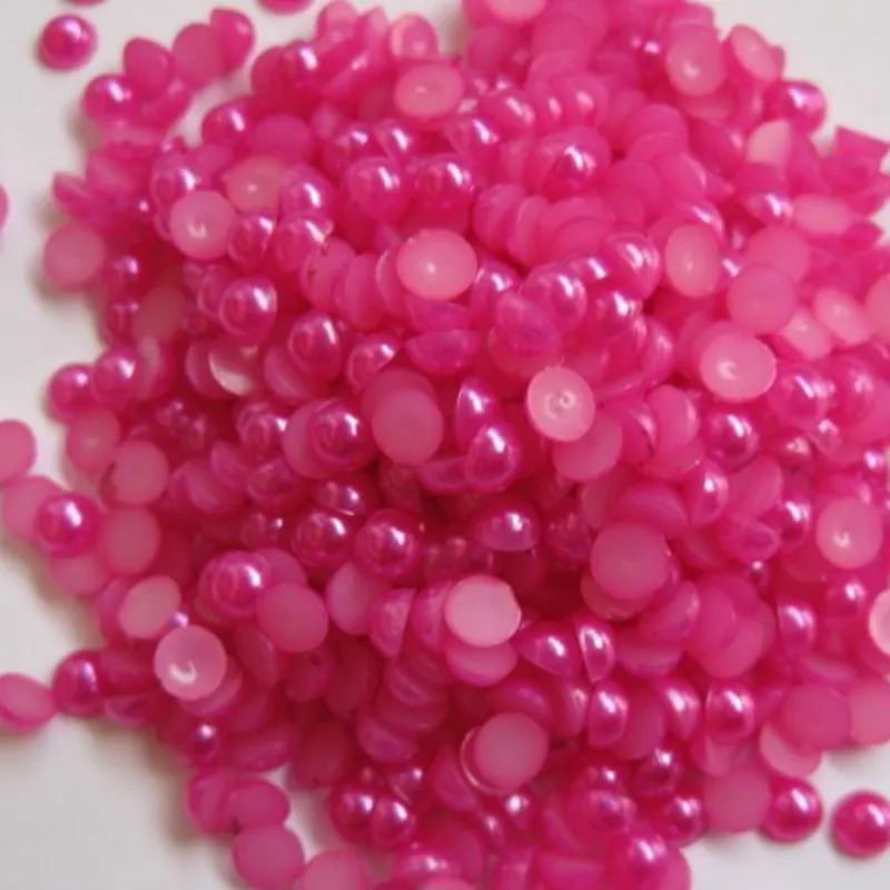 3/4/5/6 мм одна коробка Половина Круглая жемчужная бусина с плоской задней частью