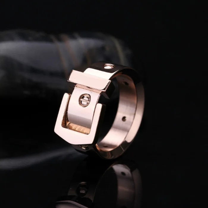 Пояс из нержавеющей стали женщины палец кольцо бренд дизайнер ювелирных изделий