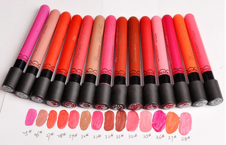 Популярная женская губная помада водостойкая бархатная матовая цветная блеск