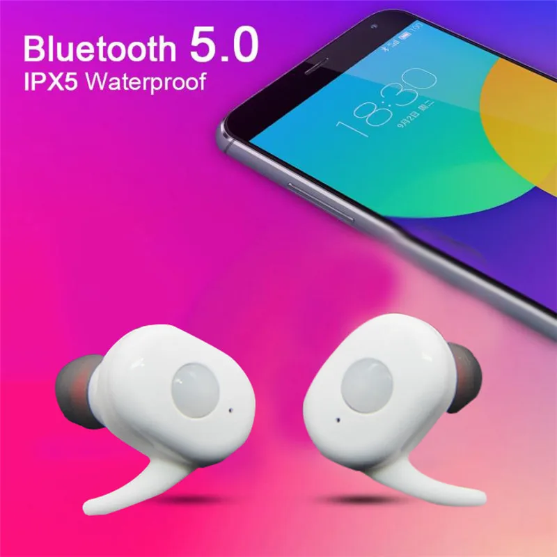 Bluetooth наушники 5 0 мини TWS беспроводные стерео IPX5 водонепроницаемая Спортивная